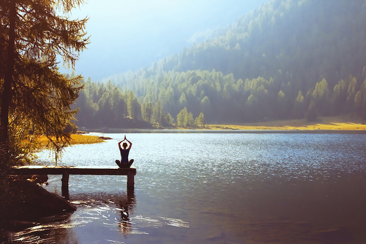 Yoga by Lake